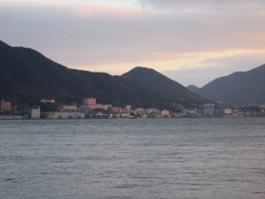 関門海峡 下関側から撮影 対岸は門司です