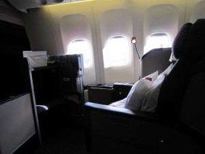 ユナイテッド航空 ファーストクラス シート