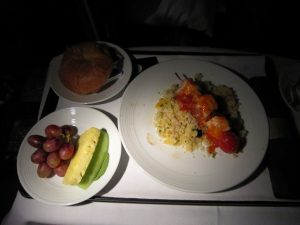 ユナイテッド航空 ファーストクラス ブレックファースト