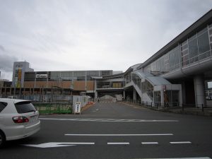 JR秋田新幹線 秋田駅 バスロータリー工事中です
