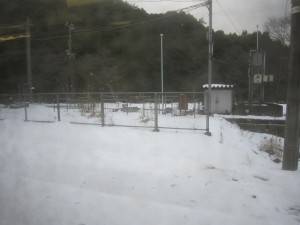一面の雪景色 JR山陰本線 浜坂~鳥取にて