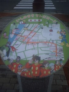 いしのまき マンガロード 案内板 東日本大震災前に撮影