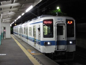東武鉄道 桐生線 赤城行きの列車 相老駅にて撮影