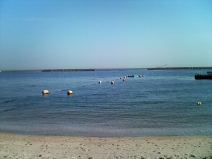 舞子公園 海水浴場 ここは瀬戸内海なのか大阪湾なのか謎ですね