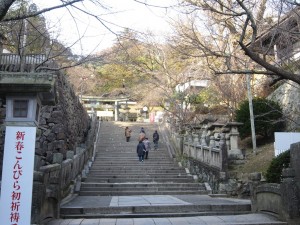 金刀比羅宮 ここからまた石段が続きます