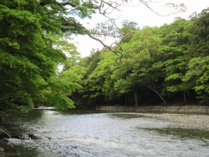 伊勢神宮 内宮 五十鈴川がきれいです