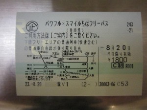 パワフル×スマイルちば フリーパス 残念ながら2013年の発売はありませんでした