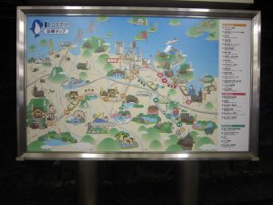 ことでん沿線マップ 琴電 高松築港駅にて