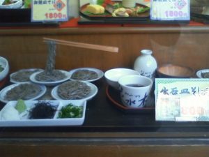 皿そば 城崎温泉のすぐ近く、出石の名物です