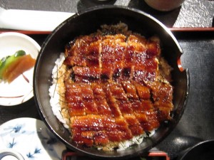 鰻のひつまぶし 鰻の部分を拡大
