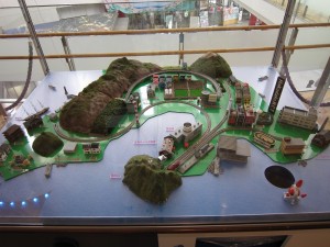 函館駅付近の鉄道模型 函館駅にて
