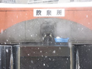 温海温泉の飲泉所 アップで写してみました