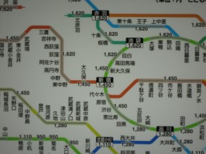 小田原からのJRの運賃 新宿まで1,450円です