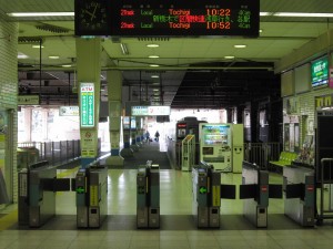 東武鉄道宇都宮線 東武宇都宮駅 改札口 この後ろが東武百貨店の入口です