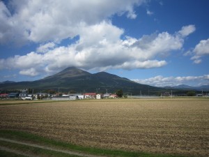 磐越西線から見える会津磐梯山