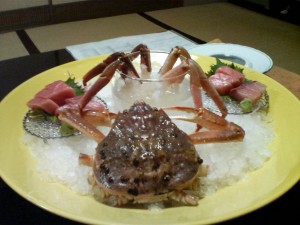 なにわ一水 カニ尽くしコース 蟹の刺身