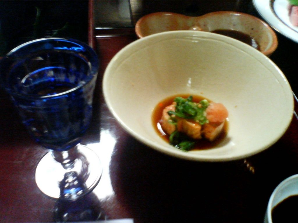 なにわ一水 しまね和牛陶板焼プラン 前菜 鮟肝