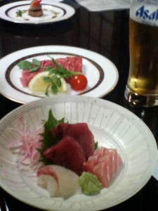 なにわ一水 しまね和牛陶板焼プラン お刺身とメインの島根牛