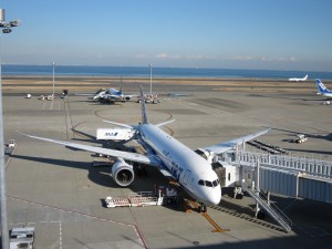 ボーイング787-8 羽田空港にて