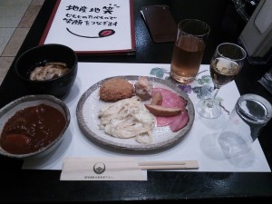 甲府湯村温泉 湯村ホテルB&B 夕食バイキング 2,500円です