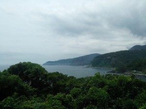 赤沢温泉郷 赤沢日帰り温泉館 1階レストランからの眺め