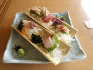 赤沢温泉郷 赤沢日帰り温泉館 旬のお刺身 中身は日替わりだそうです