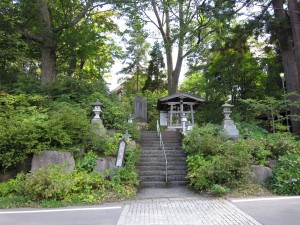 蔵王温泉 酢川温泉神社 社殿までの石段