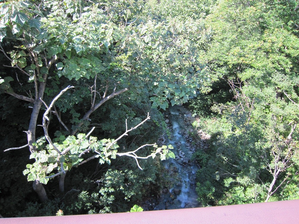 山形 蔵王温泉 酢川 強酸泉と川の水が混ざる川です