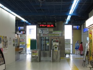 JR常磐線 水戸駅 鹿島臨海鉄道線ホーム行き通路 Suicaはここでタッチします