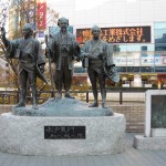 水戸黄門像 水戸駅北口にて