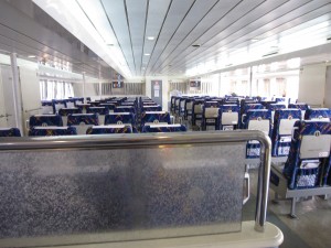 広島-松山 高速船 スーパージェット 1階 普通席 船内