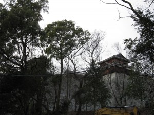 松山城 ロープウェイ駅付近
