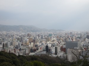 松山城 隠門付近から松山市街を見下ろす