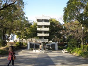 動員学徒慰霊塔 原爆ドームのすぐ近くにあります
