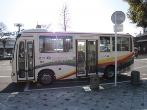 桐生市内コミュニティバス おりひめバス 桐生駅にて
