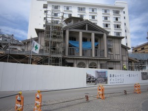 草津温泉 湯畑 熱乃湯が建設工事中