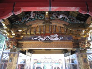 日光廟大猷院 唐門 軒下の丹頂鶴と白竜