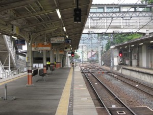東武鬼怒川線 鬼怒川公園駅 ホームより新藤原駅方向を撮影