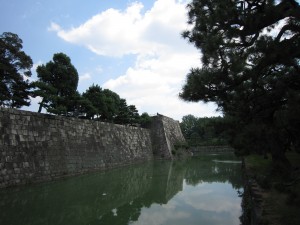 京都 二条城 天守閣跡 お堀側から