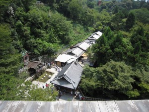 京都 清水寺 清水の舞台から下を眺める