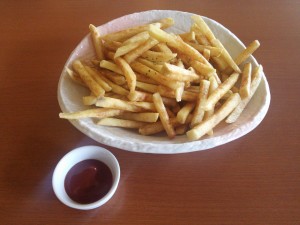 ポテトフライ 港北天然温泉 スパ ガーディッシュにて