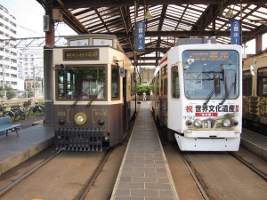 鹿児島市交通局 101型 観光電車 正面 鹿児島駅にて
