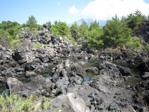 溶岩なぎさ公園 遊歩道 天然のマグマが作った光景が見られます