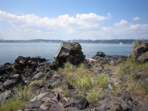 溶岩なぎさ公園 遊歩道 天然の桜島が作った光景です