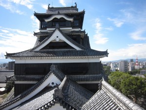 熊本城 小天守閣から大天守閣を撮影