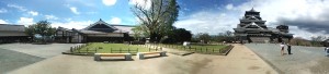 熊本城 天守閣のパノラマ写真
