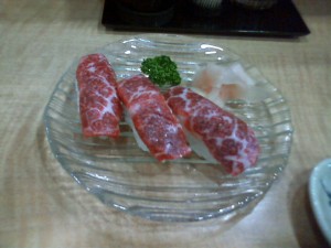 熊本名物 馬刺しの握り寿司