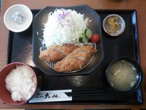 黒豚ヒレカツ定食 鹿児島中央駅にて