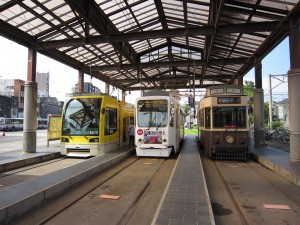鹿児島市交通局 1000型 9500型 101型 鹿児島駅にて