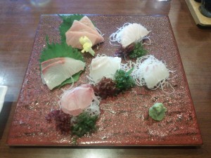 お刺身の盛り合わせ 南総城山温泉 里見の湯にて